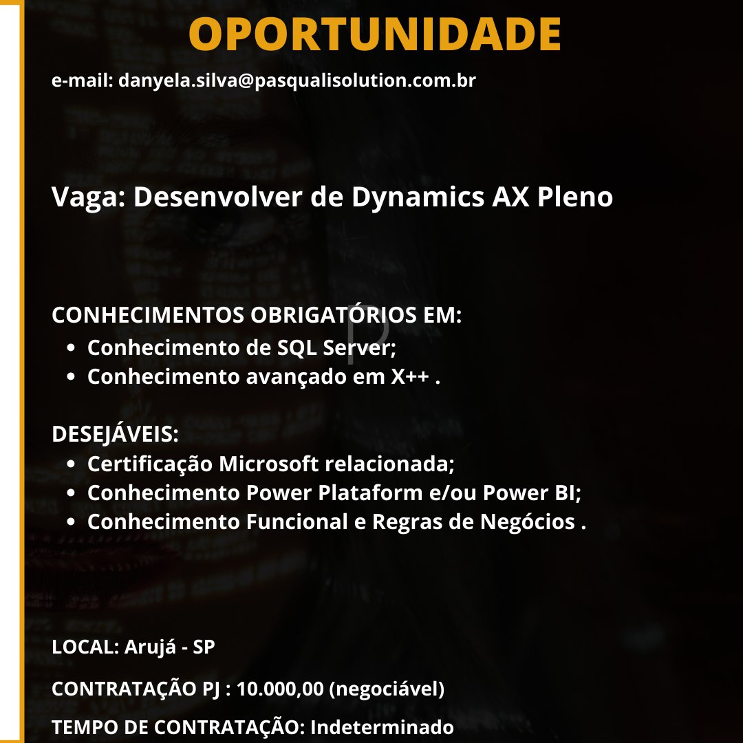 DANYELAPEREIR19's tweet photo. Venha fazer parte da melhor equipe de TI do Brasil!!! 
#bolhadev #bolhatech #Pleno #Dynamics
@PASQUALISOLUTI1 
@ViUmaVaga https://t.co/8IeCLJFmCE