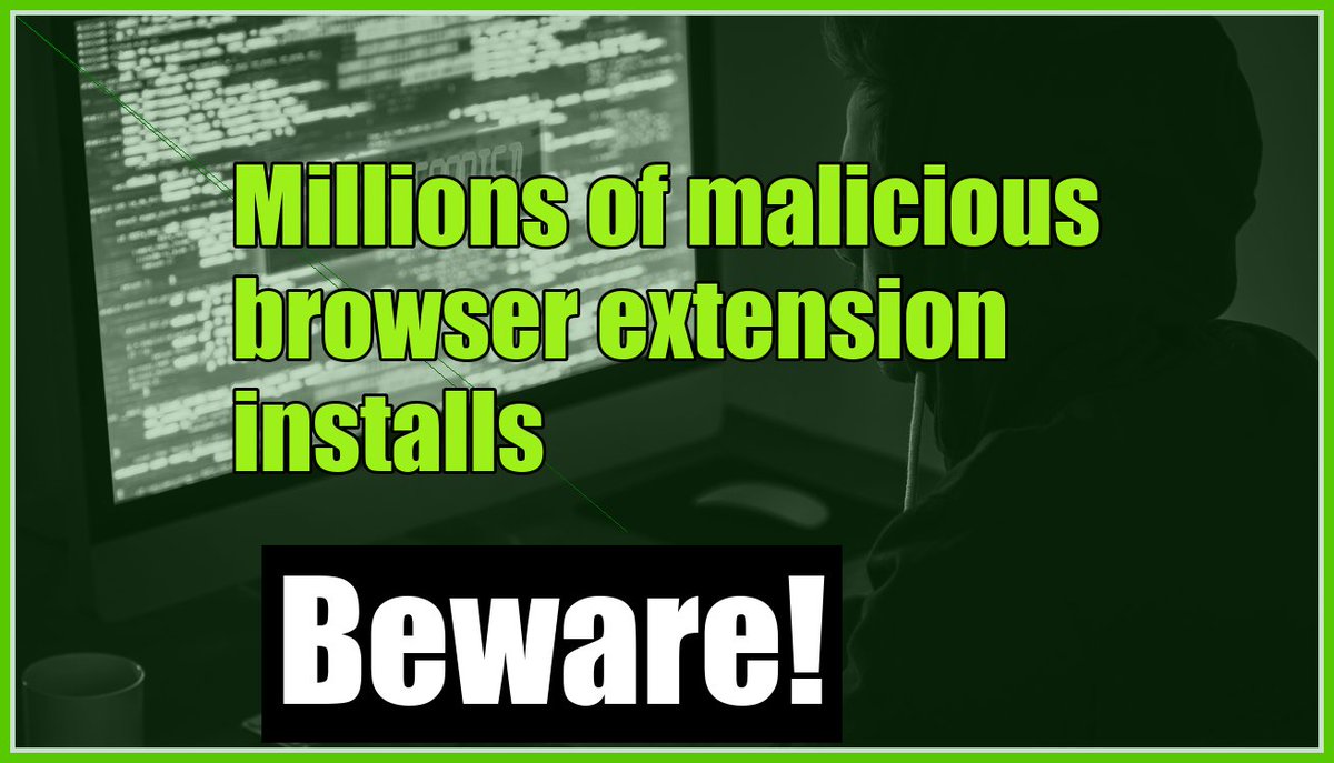 BranhamRoen's tweet photo. Malicious browser extensions targeted almost 7 million people - #hacker #news
FULL EPISODE >> https://t.co/4qIOm1Mpe8

#threat #CyberSecurity #cybersecuritytips #infosecurity #ThreatIntelligence #cyberthreats #cybersecurityawareness #adware https://t.co/0qc5wz855p