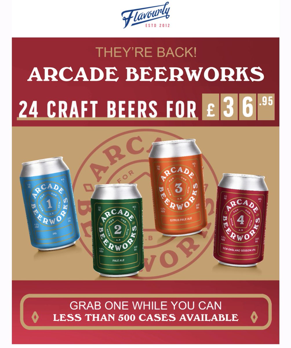 YES. Thank you <a href="/Flavourly/">Flavourly.com</a>! Finally, I can get my hands on more Arcade Works 4! Get me some more Dancing Bier too and I'll be sorted. 😁