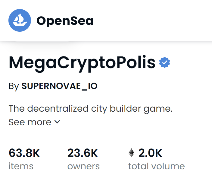 Community call for <a href="/opensea_support/">OpenSea Support</a>! 

MegaCryptoPolis is one of the first dApps running on Ethereum since 2018 with verified collection on OpenSea. All these years we're trying to keep it up to date but some issues couldn't be solved without <a href="/opensea/">OpenSea</a> support.

Thread 🧵