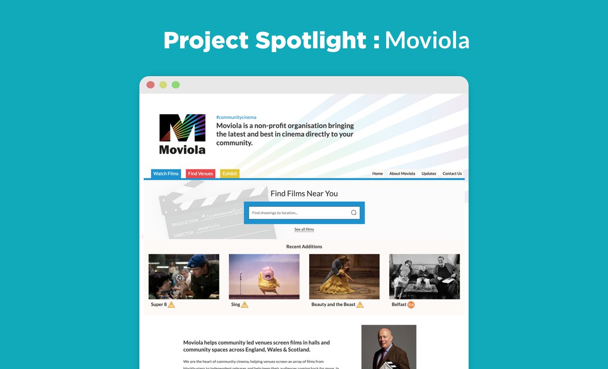 yandasoftware's tweet photo. Look at this great site we built for Moviola, the community cinema charity.

Find out more on our website: https://t.co/gxb7gKfY06

#webdesign #WebDevelopment #wordpress #wordpressplugins #marketing #filmlistings #cinema #filmwebsite #communitycinema https://t.co/BT7wSXend9
