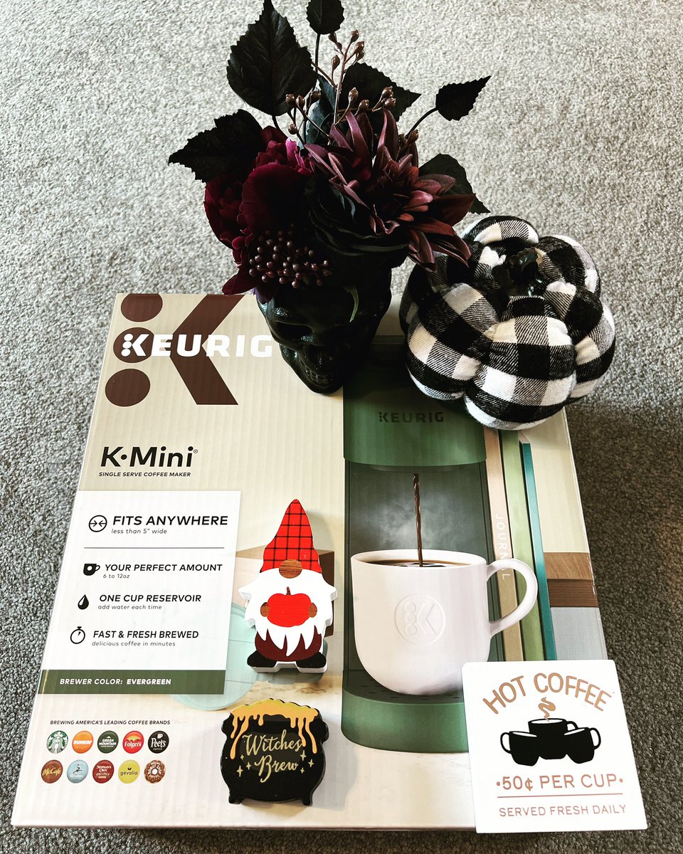 MsHillClassroom's tweet photo. Excited to set up my new coffee corner 🦇👻☺️ #educator #highschoolela #elaeducator #highschool #coffee #target #targetbullseye #bullseye #teacherslovetarget #keurig #cactiroom #spookyroom #classroom #halloween #witchesbrew #gnome #skull #pumpkin https://t.co/gTqyzH5OEm