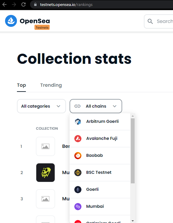 SapienWins's tweet photo. So @opensea has added AVAX to their testnet it seems.

Red chip 🔺 collections will finally get the attention they deserve.

Let me know how late I am on this, was only notified today, I don't use opensea much at all. 

#AVAX #opensea #NFT #AVAXNFT #Bullish https://t.co/D2mNDN5ukL