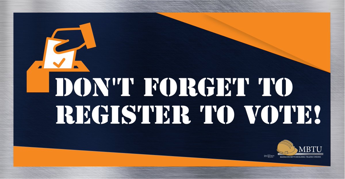 Decisions are made by those who show up—register to vote today and help elected pro-labor candidates that will fight for our issues. 

Saturday, August 27, is the deadline to register to vote in the September 6 primary. Click here to register online: sec.state.ma.us/ovr/