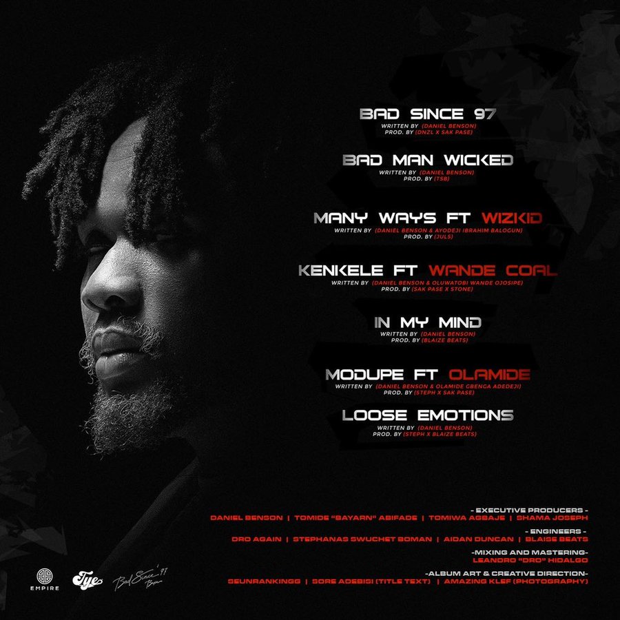 BNXN unveils tracklist for 'Bad Since 97' EP -- featuring Wizkid, Olamide