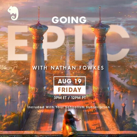 ✅ Schoolism presents: Nathan Fowkes’ “GOING EPIC” webinar - taking place tomorrow on Friday, August 19 at 3pm ET/12pm PT! ➡️ This webinar is included with your Schoolism Subscription @NathanFowkesArt 🖇️ Click on the link to register: schoolism.com/login #animation #artist