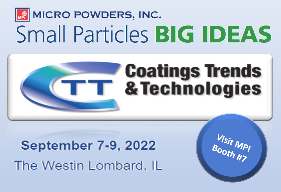 micropowders's tweet image. COME MEET US AT BOOTH 7 during Coatings Trends &amp;amp; Technologies and discover our new natural products. #MicroPowders #SmallParticles #BigIdeas #CTT2022 #CoatingsTechnology