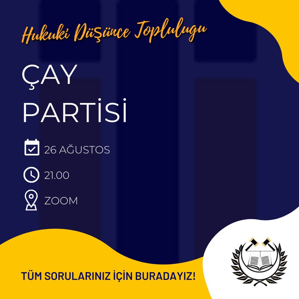26 Ağustos’ta Zoom’da buluşalım🎉 
#iticu #hukuk #iticuhf