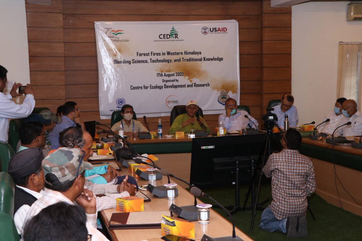 More than 40 experts from different walks of life come together to discuss strategies to combat forest fires in Himalaya ! The Doon Declaration on forest fires soon to be released - CEDAR event for “Forest fire free Himalaya” <a href="/pujaawasthi/">Puja Awasthi</a> <a href="/SubodhUniyal1/">Subodh Uniyal</a> <a href="/moefcc/">MoEF&CC</a> <a href="/byadavbjp/">Bhupender Yadav</a>