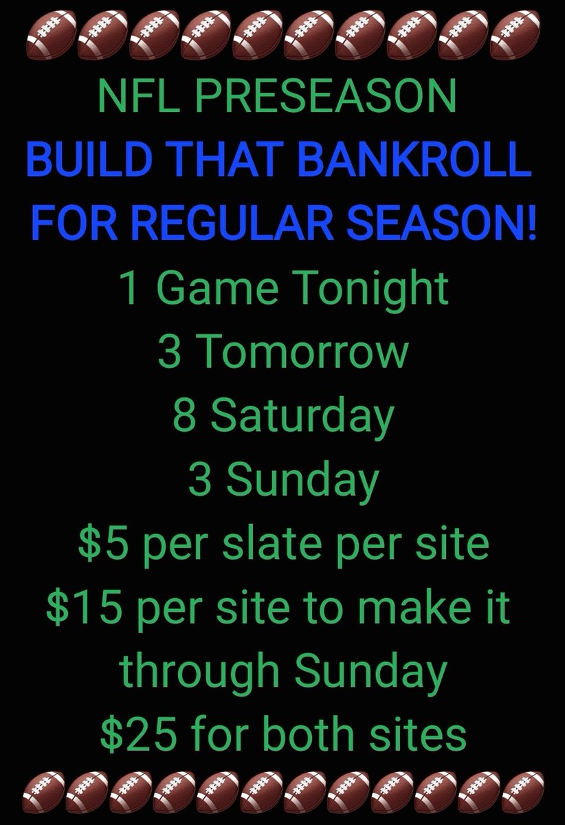 DfsProfessors's tweet photo. Message us to subscribe!
#DFS #FantasyFootball #NFLlineup #Fantasylineups https://t.co/egVKp3W0Qm
