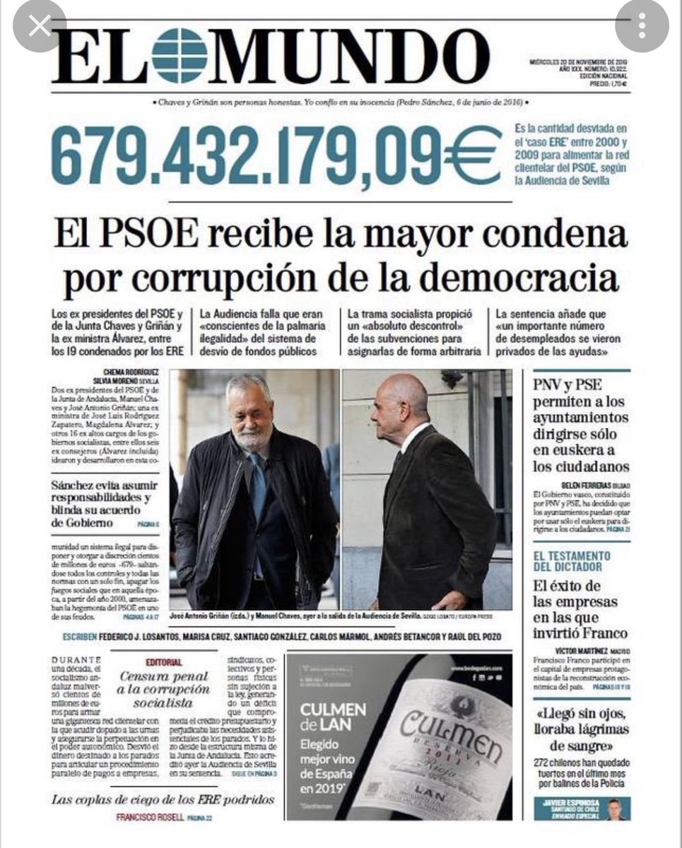 javiernegre10's tweet photo. Yo si quiero ver a Griñán en prisión. Por esto 👇 https://t.co/ennPTGADeP