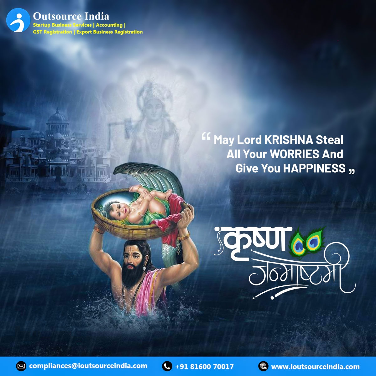 IOutSourceIndia's tweet photo. A Very Happy Krishna Janmashtami To Our Business Associates🥳.

Wishing You Growth And Prosperity For A Success Business💐.

#Happyjanmashtami2022 #happyjanmashtami #outsourcing #legalservices #startups #businessconsultant #IOutSource_India https://t.co/iM3uHYnvWq
