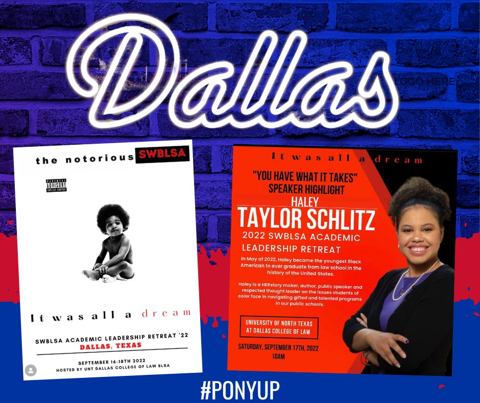 HTaylorSchlitz's tweet photo. Honored to be speaking at Southwest region of the National Black Law Students Association Academic Leadership Retreat in Dallas. Always proud to #PonyUp &amp; engage my community about pursuing your dreams. #Dallas #BlackLawyers #SWBLSA #BLSA #NBLSA https://t.co/Z4gfLebkjn