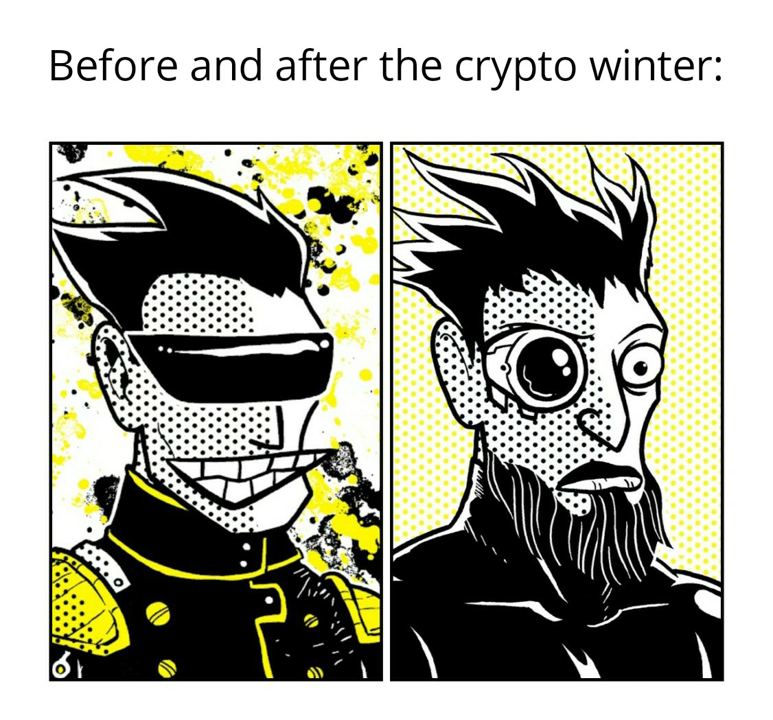 Does the crypto winter got you feeling Iike this?

Come check out <a href="/ApeLiquidio/">ApeLiquid</a> and grab yourself a #LiquidLegends or some $METL and see whats being created during this bear market 👀

#WAGMI
#NFTs 
#ApeTogether 
#NFTCommunity