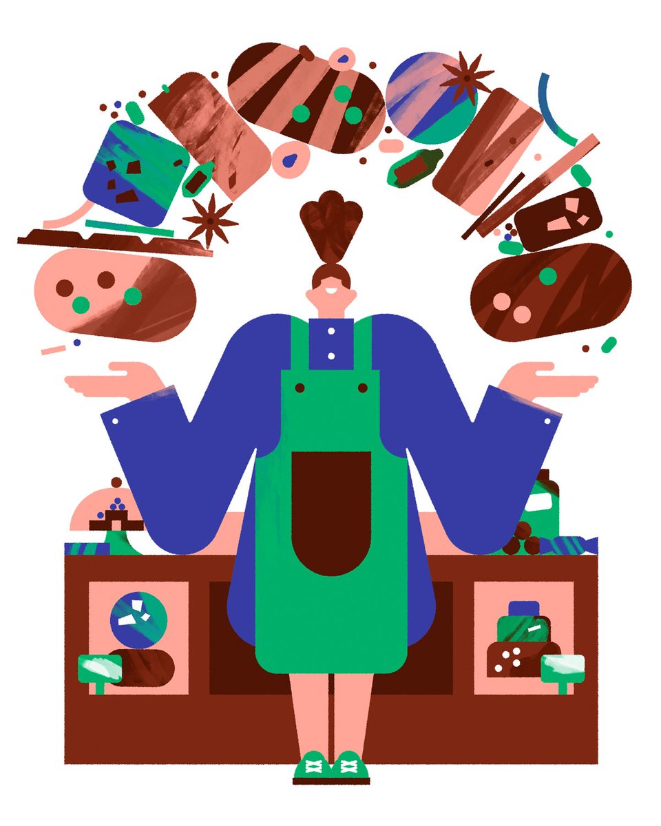 bmilenkovic's tweet photo. New work for the #chocolate themed exhibition happening next week at Valentina &amp; Karanfil store in Belgrade. If you’re around pop by for some choc 🍫 #illustration #Belgrade https://t.co/OPECJlMPoW