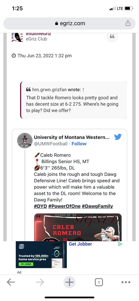Broncs_74's tweet photo. Sorry I’m way late but Thxs for the compliment  @UMGRIZZLIES https://t.co/AHBJtkRBt0