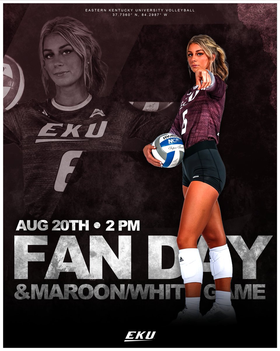 EKUSports's tweet photo. Needs plans for Saturday? We got you covered! Check out the 2022 @EKUVolleyball team at a scrimmage and Fan Day! Meet the team and get your 2022 poster signed. See you there!

🏐: Free Admission
⏰: 2:00 PM - Alumni Coliseum

#GoBigE https://t.co/4X3Cpi3p2S