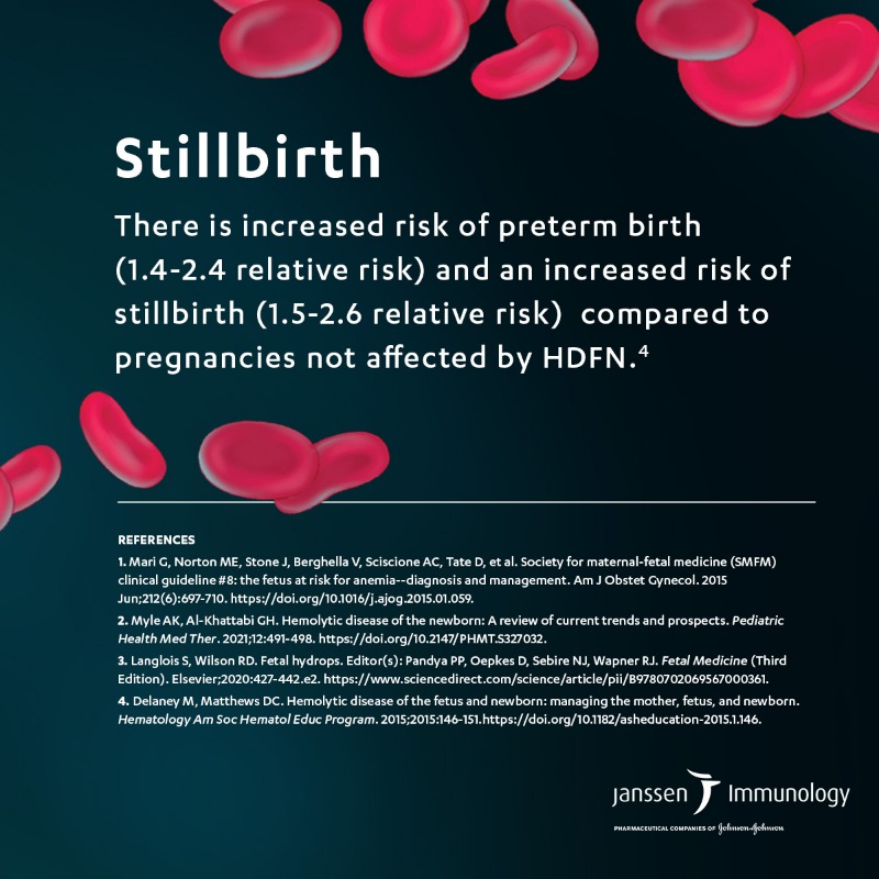 JNJInnovMed's tweet photo. Hemolytic disease of the fetus and newborn – or HDFN – is a rare maternal-fetal condition that occurs when a mother’s immune system attacks her unborn child’s blood cells. Slide to learn more about the impacts of this condition. #NFSAM