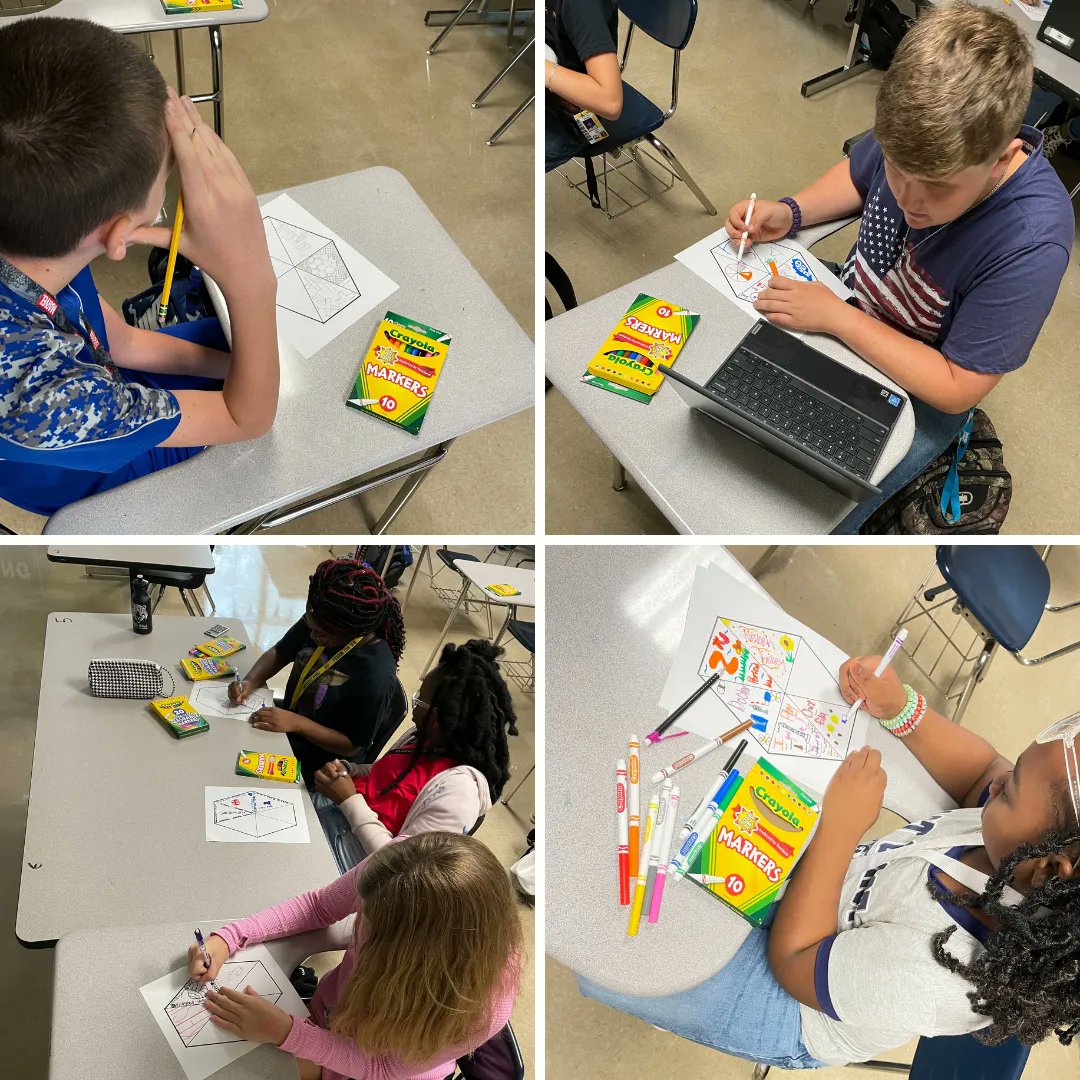 DRHillMiddle's tweet image. During a Getting To Know You activity, Mrs. Howell's class engaged in hexagonal thinking today.  Tomorrow, the students will connect the hexagons and find similarities amongst themselves.  So neat!  #TheHill #D5Difference #AVID