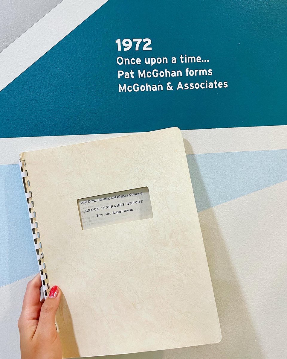 mb_benefits's tweet photo. Celebrating #ThrowbackThursday with MB’s first proposal! In 1972, Pat McGohan prepared a proposal for a local cargo and freight company. In honor of our 50th Anniversary, Pat unearthed this piece of history & we can’t wait to show you how we plan to preserve it! #TheFirstFifty https://t.co/5DXwESPGCC
