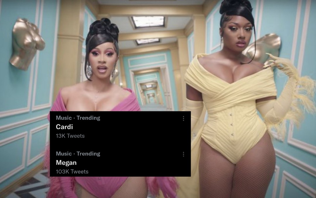 CardiBGhana's tweet photo. .@iamcardib and @theestallion are currently trending! https://t.co/ssPetjooTl