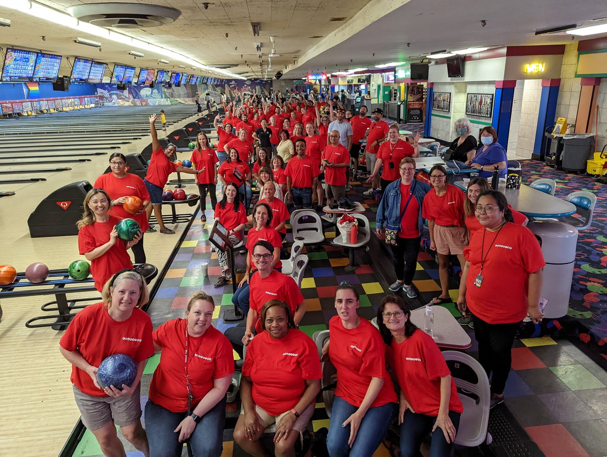 The school staff that bowls together, rolls together. <a href="/AGBellSchool/">A.G.Bell School</a> <a href="/ChiPubSchools/">CPS - Chicago Public Schools</a> Thanks, @wavelandbowl!