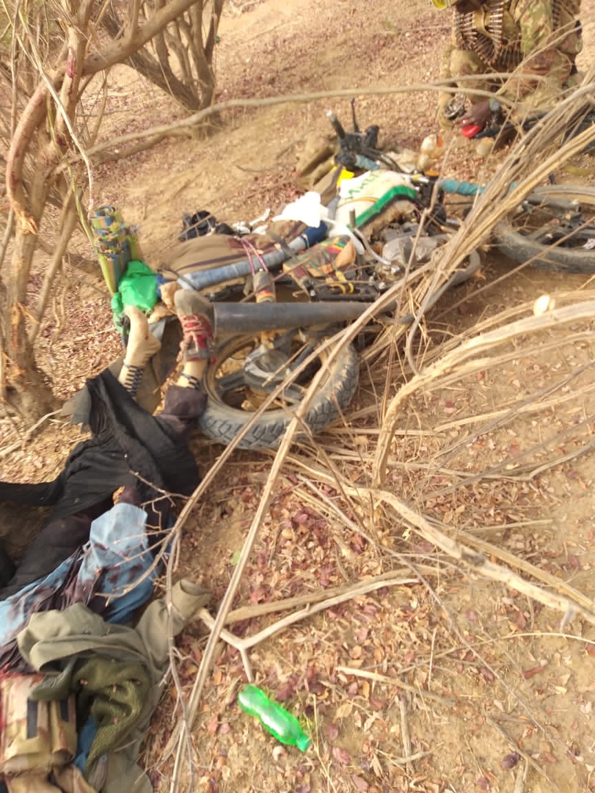 Google_12point7's tweet photo. Another major harvest as Clearance ops around Jibia, Katsina state sends 13 bandit terrorists to early grave. https://t.co/tg81CvlANG