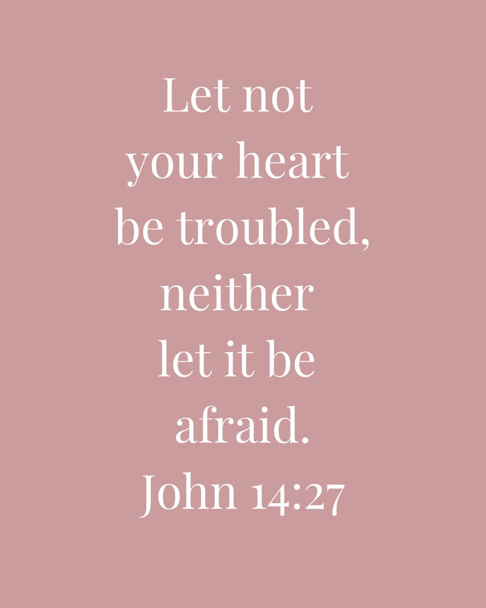 Someone needs to hear this on today.. 
Let not your heart be troubled!! 
Trust God! 
#john14 
#john1427 
#letnotyourheartbetroubled 
#verseoftheday
#womanofgod