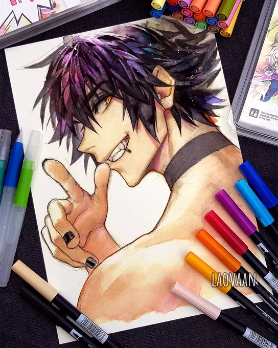 Got to test some watercolor markers  