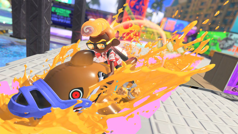 U_Nintendo's tweet photo. Nintendo compartió videos acerca del funcionamiento de las armas especiales #Tacticooler, #WaveBreaker y #Reefslider de #Splatoon3 para #NintendoSwitch :3. https://t.co/TJ76AQ4GLO https://t.co/MGUGwSoV9U
