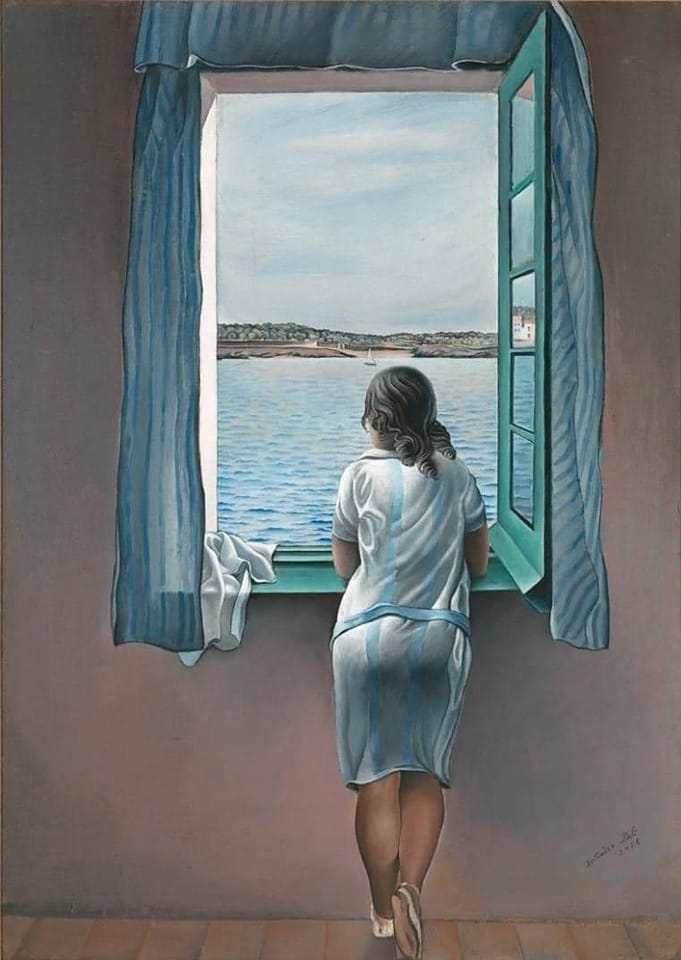 ABeautifulCult1's tweet photo. Salvador Dalí - "Young Woman at a Window", 1925. https://t.co/bB7T30Wb4g
