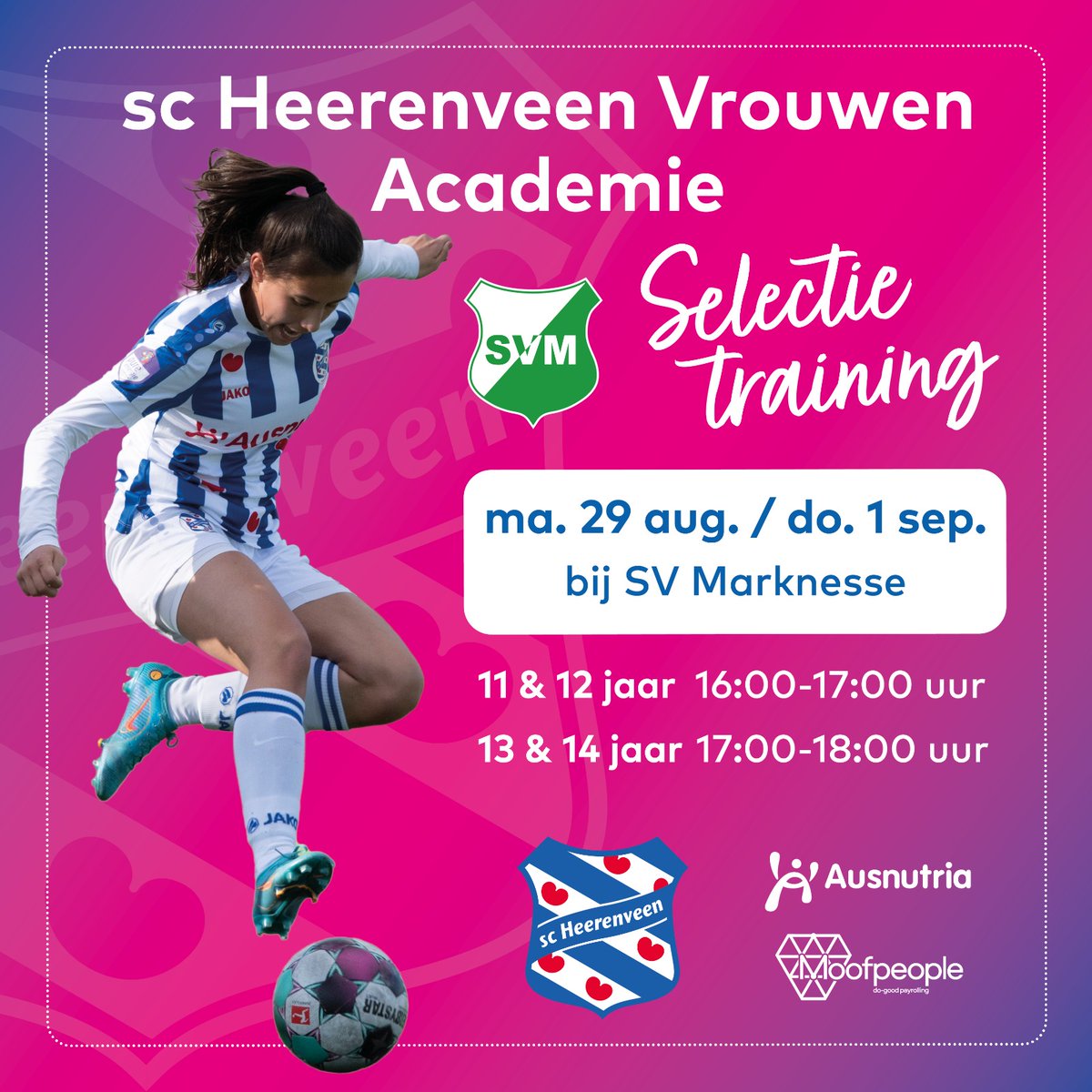 SCHVrouwen's tweet photo. Ben jij een talentvolle voetbalster/keepster tussen 11 en 15 jaar? Kom dan naar onze selectie training bij SV Marknesse en laat zien wat je kan! π«΅πΌ
πΎππππ ππ π‘ππ£π ππ£ πππ€ π«π€π€π§ π’πππ§ ππ£ππ€π§π’ππ©ππ
Geef je snel op!π₯
#selectietraining #SCHeerenveen https://t.co/pGGRe6ZoIJ