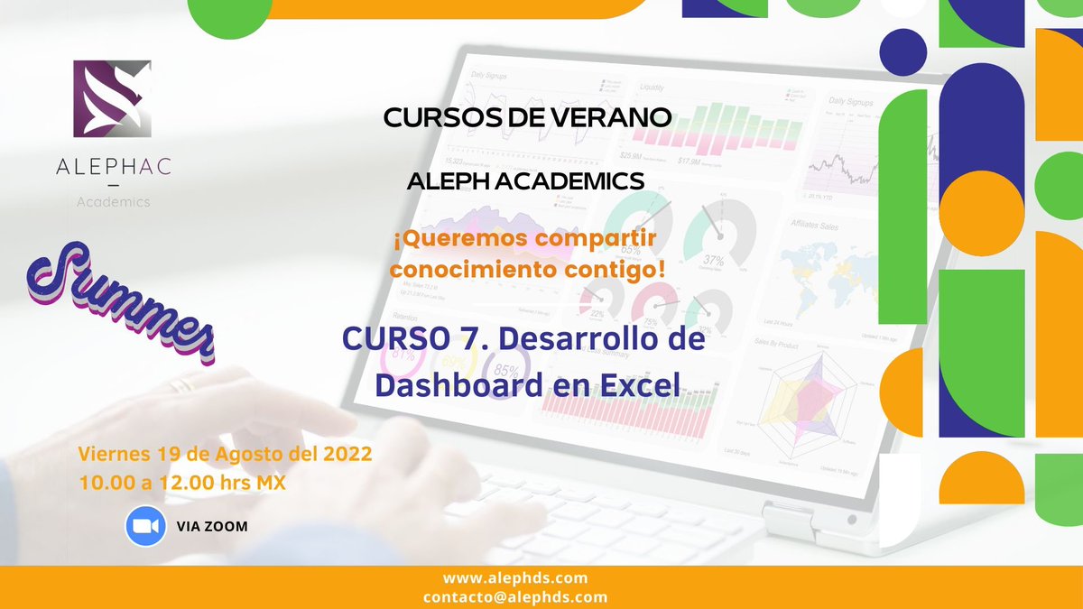 Están invitados este viernes 19 de Agosto al 7to Curso "Desarrollo de Dashboards en Excel". Inscríbanse en:
lnkd.in/gdHCG4Cq
Nos pueden escribir a: contacto@alephds.com
#datascience #data #dataanalytics #excel #cursogratis #analytics #insightsanddata #research