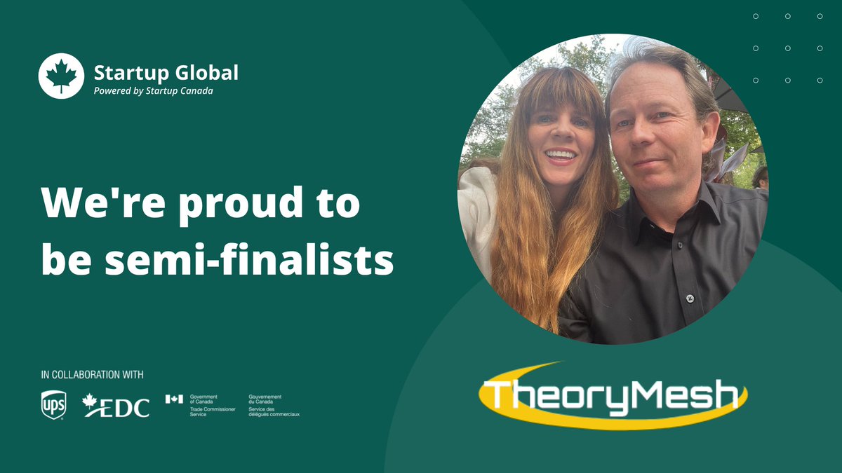 TheoryMesh's tweet photo. Guess what! We are a semi-finalist for @Startup_Canada Global Pitch Competition! It's been a thrilling ride & we’ve got big plans to take TheoryMesh further. But we can't do it alone. Learn more: https://t.co/iuZoqpwfdl #StartupGlobal #StartupGlobal2022 #PitchCo @ChrisBunio https://t.co/wDm4fWz1E9