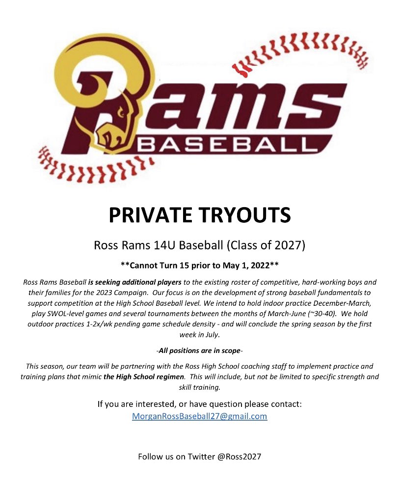 Ross Rams Baseball 2027 (@Ross2027) / Posts / X