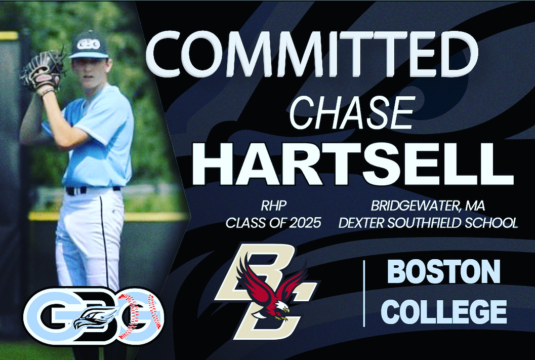 Congratulations to Chase Hartsell (Dexter ‘25, RHP) on his commitment to Boston College!!! 

<a href="/HartsellChase/">Chase Hartsell</a> <a href="/CoachWelchRBI/">Chris Welch</a> <a href="/GBGbaseballUSA/">GBG Baseball USA</a> 

#gbgnortheast #gbgfamily #gbg #collegebaseball #newenglandcollegebaseball #gbgrecruiting #eagles #hawks #birds #BC
