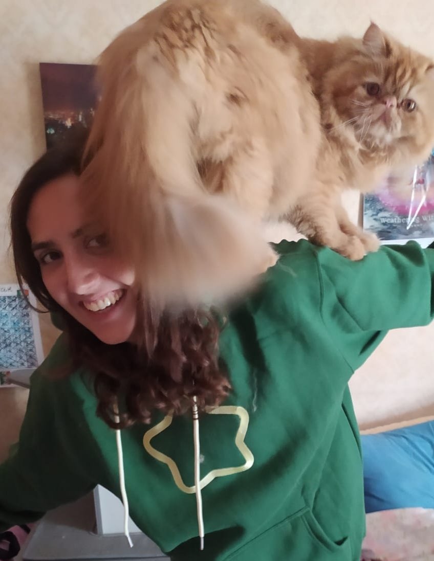 bellarke9e34's tweet photo. When you try to take a cute picture with your cat and @Sykkuno 's merch 
#syktwt https://t.co/ubGG8NGHQm