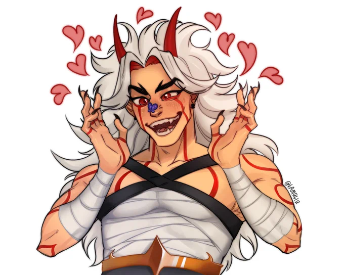 colored the doodle from yesterday #aratakiitto 