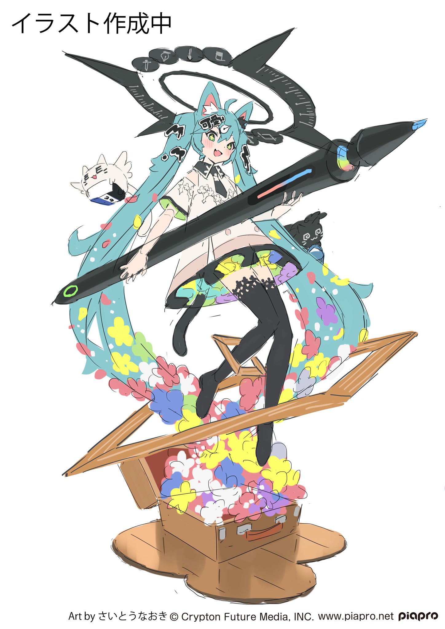 初音ミク　アートフレーム　さいとうなおき　複製原画 さいとう なおき🍀 on X: 