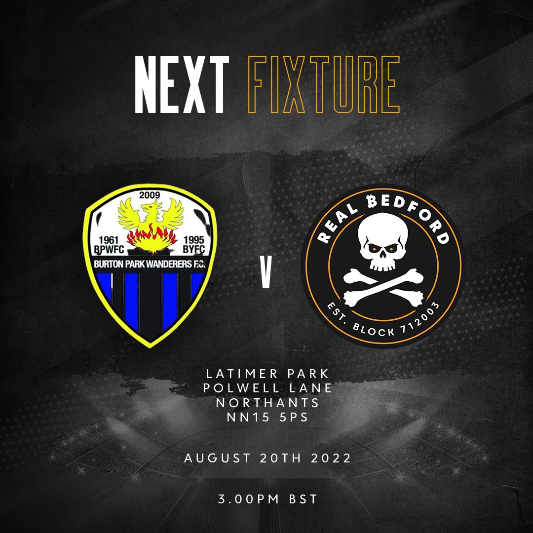 realbedford's tweet image. Our next match is this Saturday away against @BPWFC1961 at Latimer Park. 

The kick-off is 3pm. Hopefully, some of you can join us and support the lads as they continue their campaign.