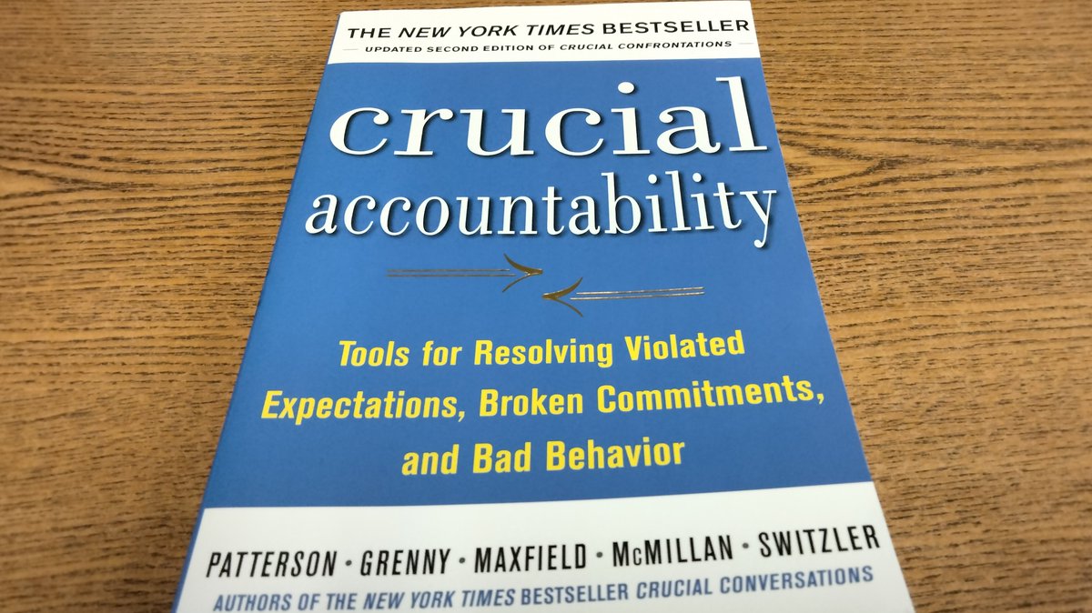 suptfinch's tweet photo. Leaders are readers. From my summer reading...
"At the heart of every workable accountability system there is one simple sentence: 'If something comes up, let me know as soon as you can.'" #CrucialAccountability
Our team @WVSD208 communicates like this.
#WestValleyReads https://t.co/f3XTAMmB9a