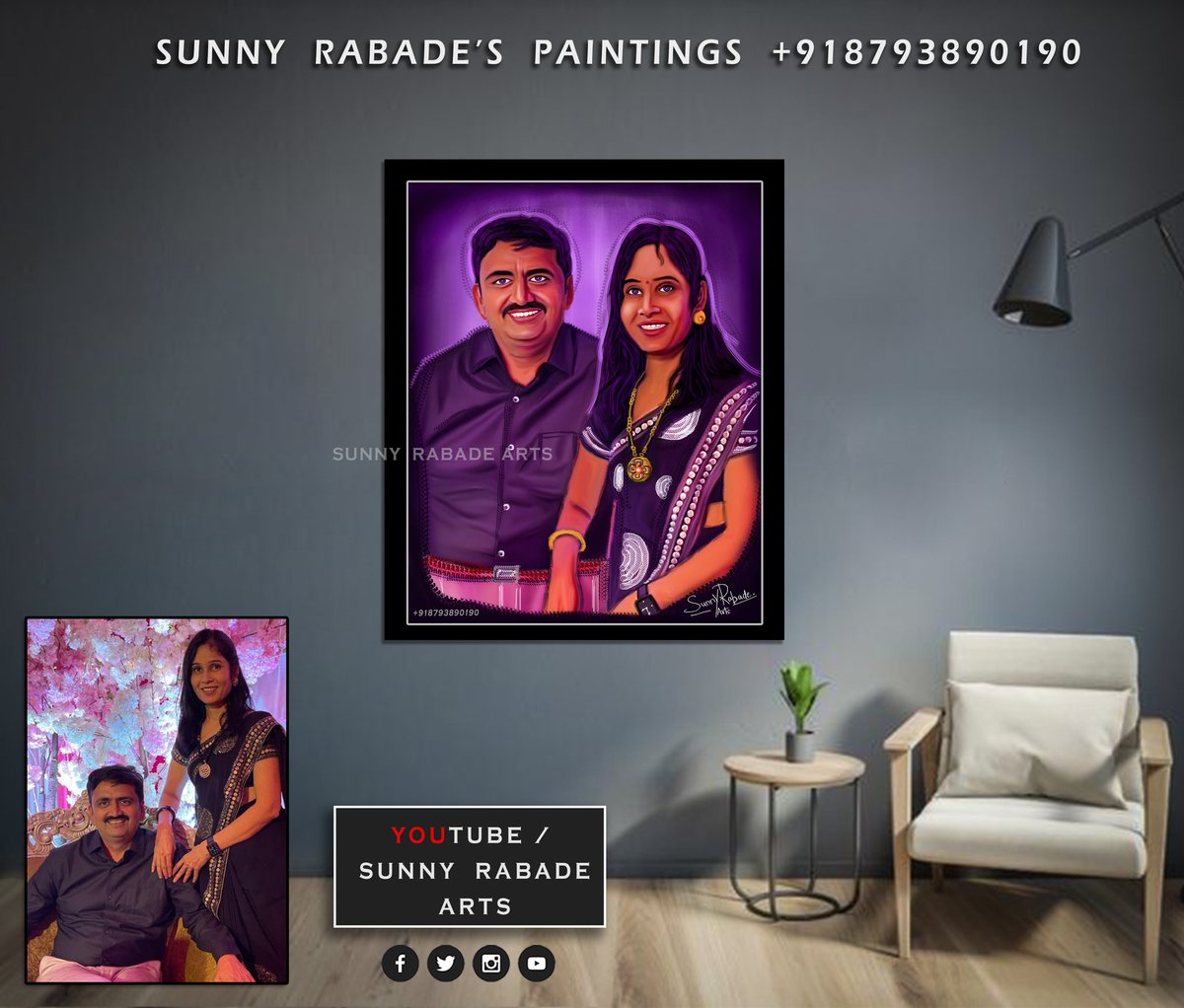 Paid - Commission Painting by : Sunny Rabade Arts 🎨🖌😃 

Contact for Painting 🎨orders :
Mob / Whats App : +918793890190 😀 

Subscribe YouTube / Sunny Rabade Arts & Vlogs 

#handpaintings #handmadepaintings #portraitpainting #portraitdrawing #painting #paintings #art #artwork