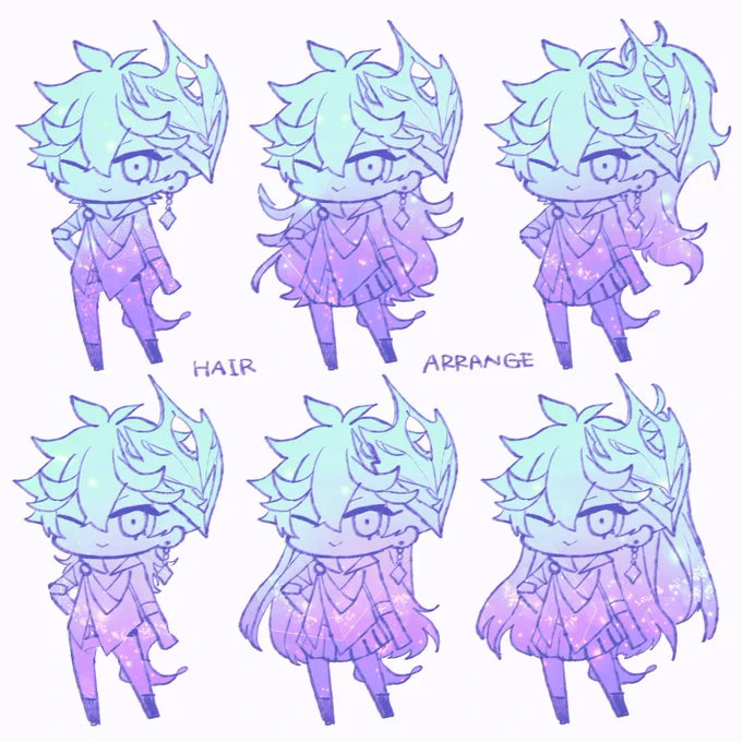 にょたるちゃんのヘアスタイル迷う 