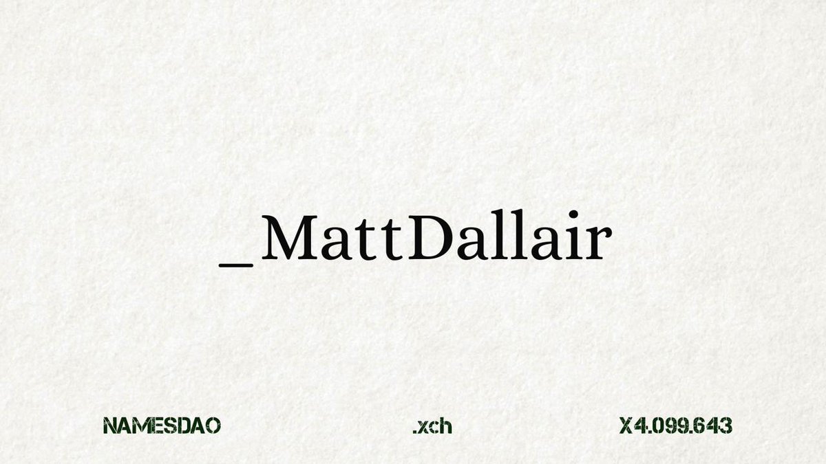 Thanks so much <a href="/theNamesdao/">Namesdao.xch the .xch Name Service for Chia 🌱</a> <a href="/BenAtreidesVing/">BenAtreidesVing.xch🌱 Namesdao & .aba Aba Proj 🌊</a> <a href="/RightSexyOrc/">RightSexyOrc.xch 🌱 Namesdao, .aba 🌊 Aba</a> !