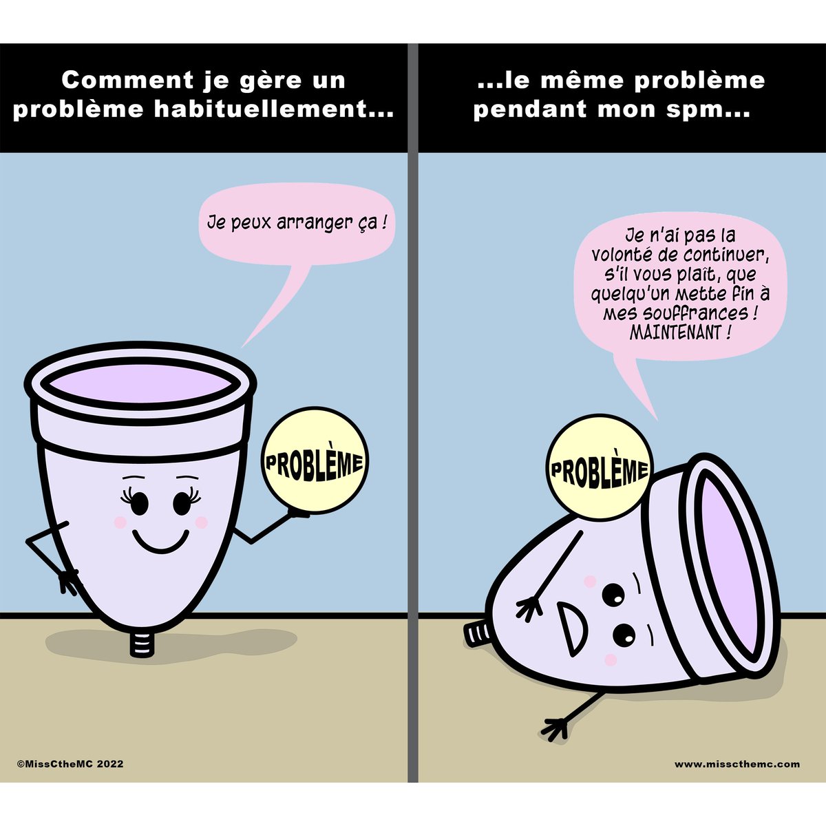 MissCtheMC's tweet photo. Tout est tellllement difficile ! 😓

#misscthemc #bd #comics #kawaii #coupemenstruelle #regles #spm https://t.co/E4JAFjjeS9