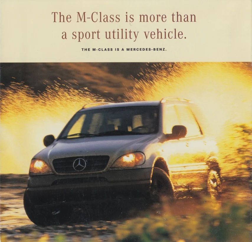 mercedesmodern's tweet photo. Mercedes-Benz M-Class 1997 (W163) US-Brochure 

#modernclassic #M #ML320 #mercedesbenz #mercedes #W163 https://t.co/EzWi0dktnP