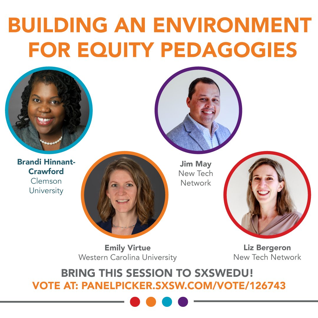 New Tech Network (@newtechnetwork) on Twitter photo Voting is now open in the Panel Picker phase for <a href="/SXSWEDU/">SXSW EDU</a>. Vote for the session, “Building an Environment for Equity Pedagogies” featuring the amazing <a href="/BNHC1984/">Brandi Hinnant-Crawford, PhD</a> & <a href="/emilyvirtue/">Emily Virtue, PhD</a> along with NTN leaders <a href="/jimamay/">Jim May</a> & Liz Bergeron! Vote now: panelpicker.sxsw.com/vote/126743 Voting is now open in the Panel Picker phase for <a href="/SXSWEDU/">SXSW EDU</a>. Vote for the session, “Building an Environment for Equity Pedagogies” featuring the amazing <a href="/BNHC1984/">Brandi Hinnant-Crawford, PhD</a> & <a href="/emilyvirtue/">Emily Virtue, PhD</a> along with NTN leaders <a href="/jimamay/">Jim May</a> & Liz Bergeron! Vote now: panelpicker.sxsw.com/vote/126743