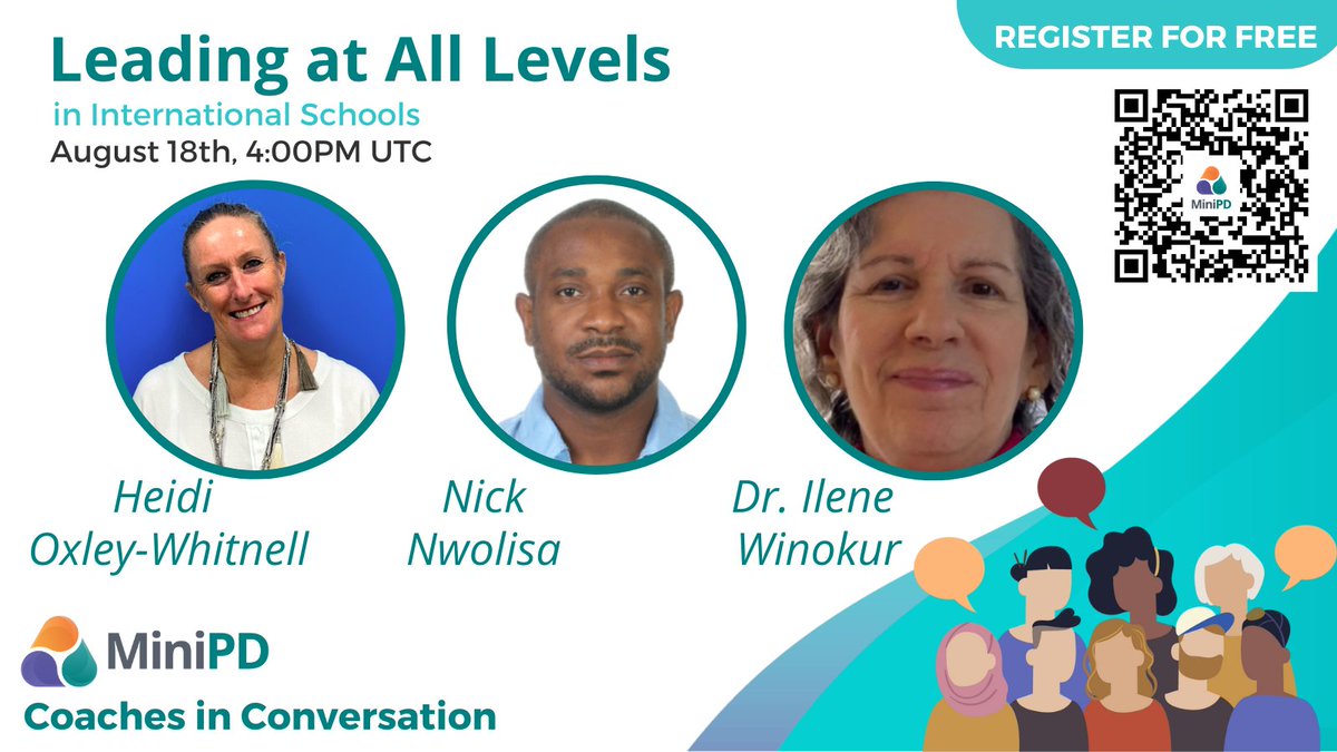 MyMiniPD's tweet photo. ⏲️We begin momentarily. 

You can still register and join the conversation about Leading at All Levels with #MiniPD coaches @HeidiUWCT, @nicknwolisa, and @IleneWinokur.

👋Join the #MiniPDCommunity: https://t.co/tWUxPrqkz4

#MiniPDChat #PYPChat #MYPChat #DPChat #NESAChat https://t.co/c5KlEt1AnW