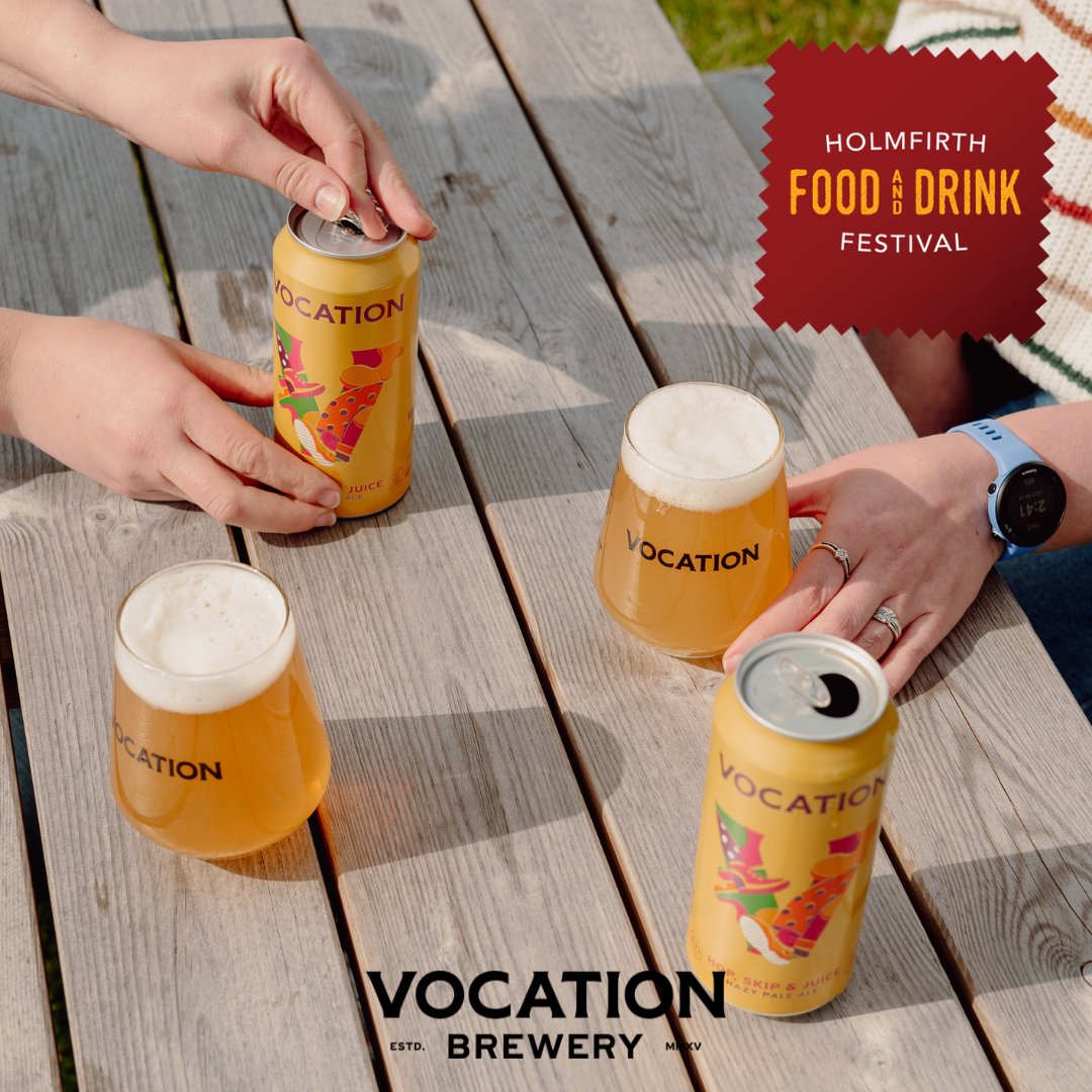 The team at <a href="/vocationbrewery/">Vocation Brewery</a> are constantly innovating, regularly releasing new brews.

One of their most popular is Hop, Skip &amp; Juice 🥭This #PaleAle is citrusy and immensely refreshing ☀️

Visit them at Holmfirth Food &amp; Drink Festival!
🗓️ 17th &amp; 18th September #HolmfirthFood