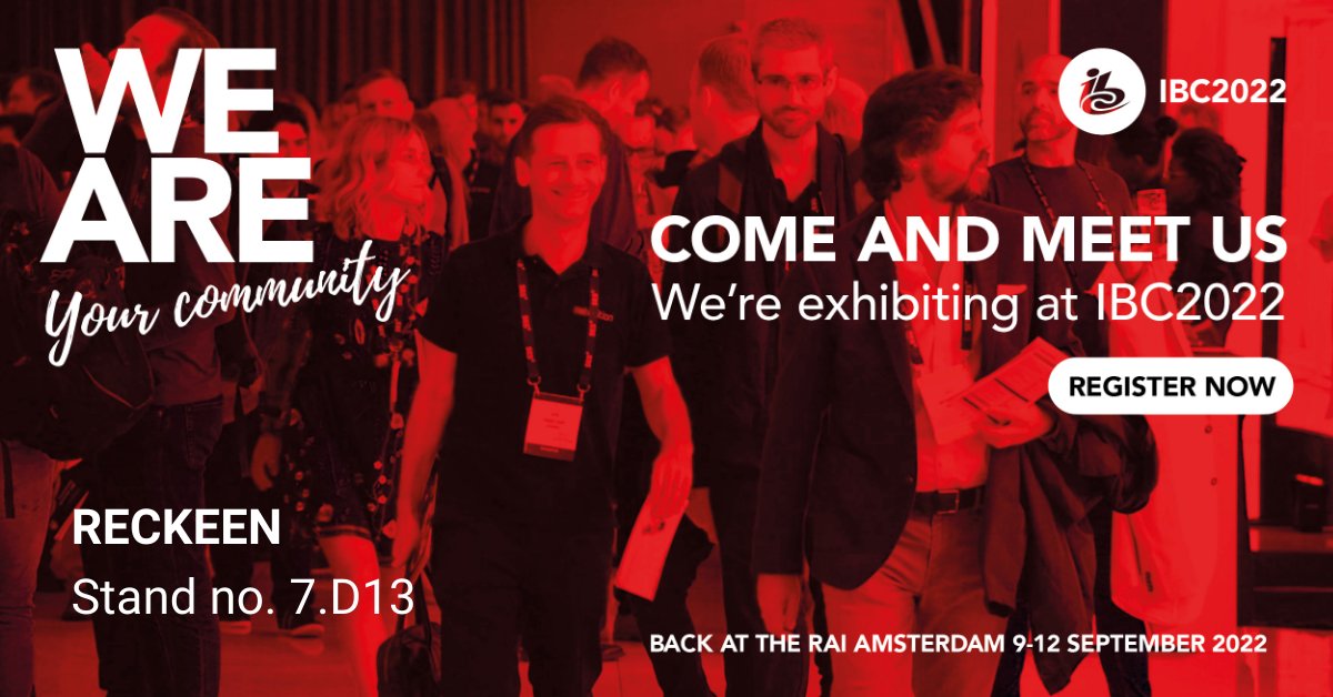 RECKEEN3's tweet photo. #virtualproduction #ibc2022
IBC 2022 is getting closer🎉
This year visit us in booth 7.D13.
We would love to meet you! Come say hi, or if you'd like a product demo, or a one-to-one talk about business - book a meeting with our President, Adrianna Hebisz👉https://t.co/tMxeIW5RtS https://t.co/jdWm8ujZov